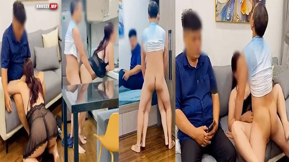 Clip sex Hoa Ngọc Lan chồng bất lực nhìn bạn làm tình tung lỗ lồn vợ